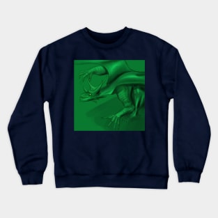 jade green dragon kaiju ecopop natural beast Crewneck Sweatshirt